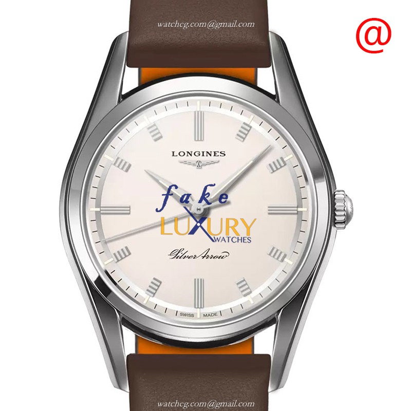 Longines L2.834.4.72.2 Heritage Silver Dial Brown Leather | Automatic | Stainless Steel Replica