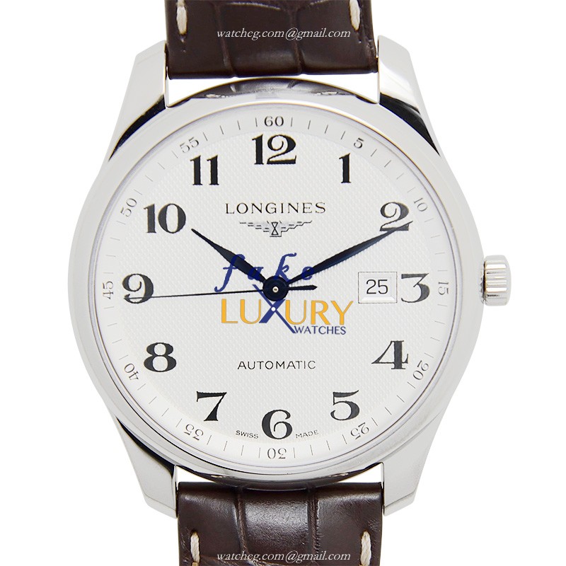 Longines L2.893.4.78.3 Replica Watch, Swiss Automatic, Stainless Steel Case, Brown Alligator Strap