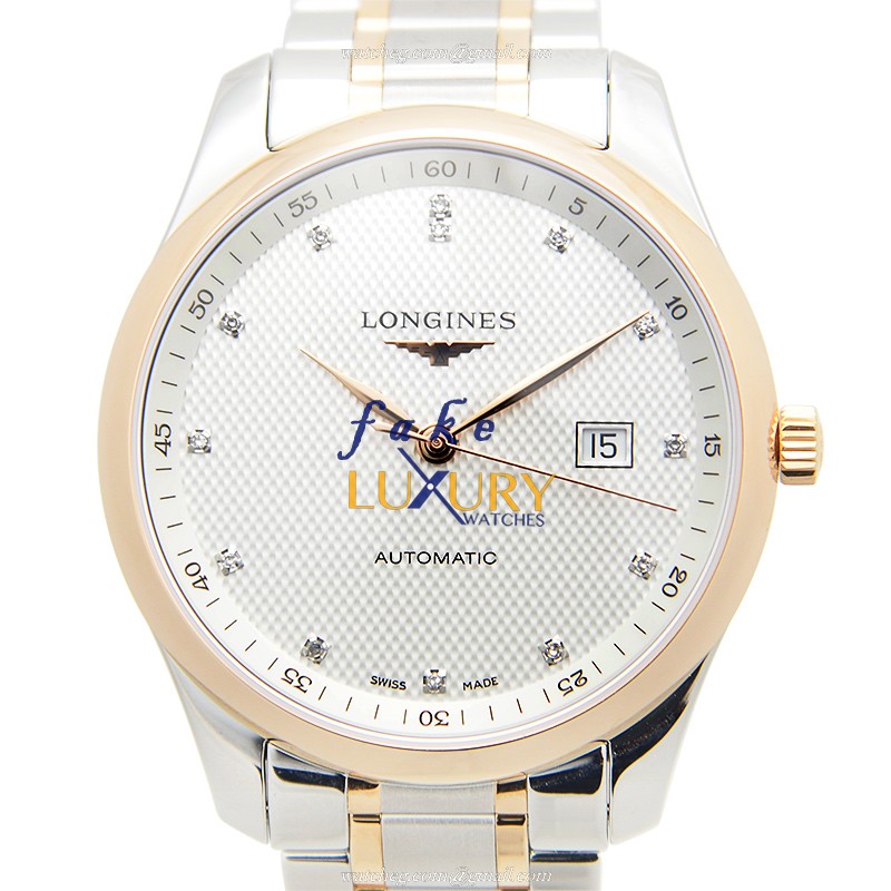 Longines L2.893.5.77.7 Master Replica Watch With Automatic Movement, Silver Dial, Steel Bracelet