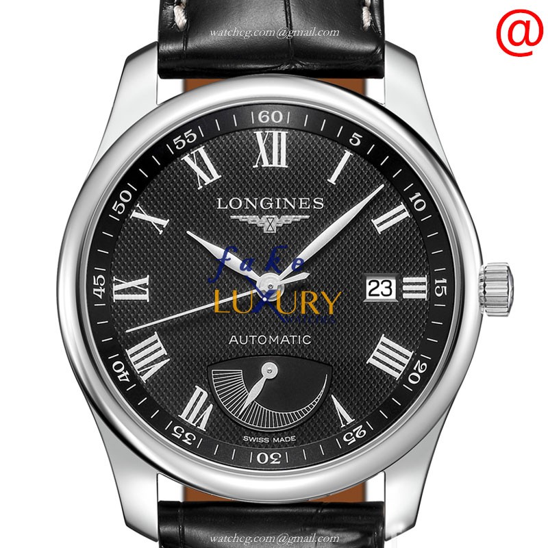 L2.908.4.51.8 - Longines Master Replica Watch - Automatic - Black Dial - Stainless Steel - Luxury Replica Watch