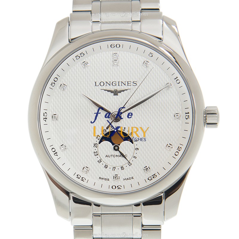 Longines L2.909.4.77.6 MASTER Replica Watch, White Dial, Steel Bracelet, Automatic