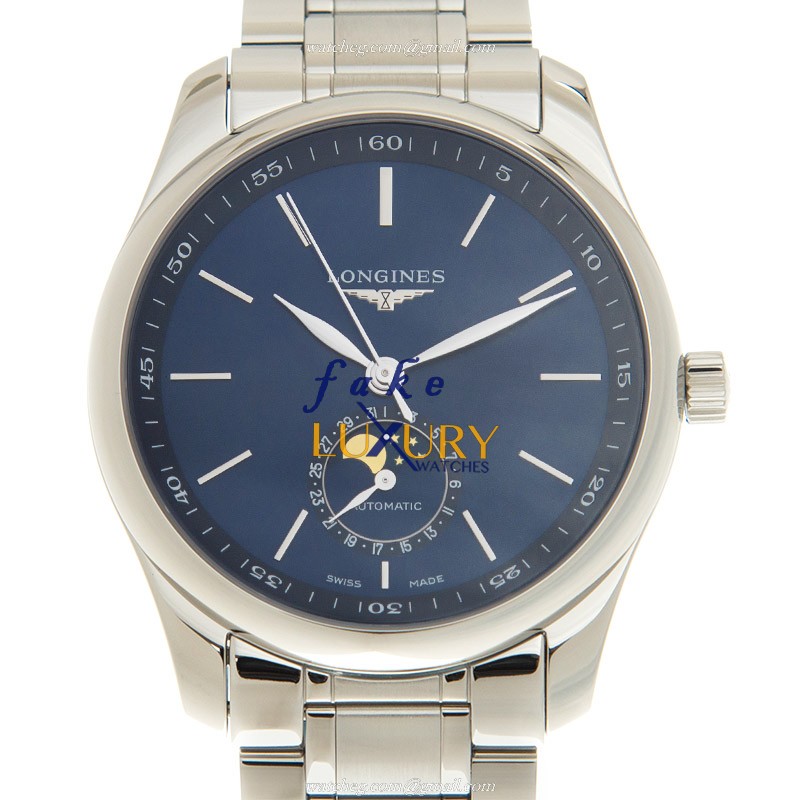 Longines L2.909.4.92.6 Master Replica Watch, Automatic, Blue Dial, Steel Bracelet