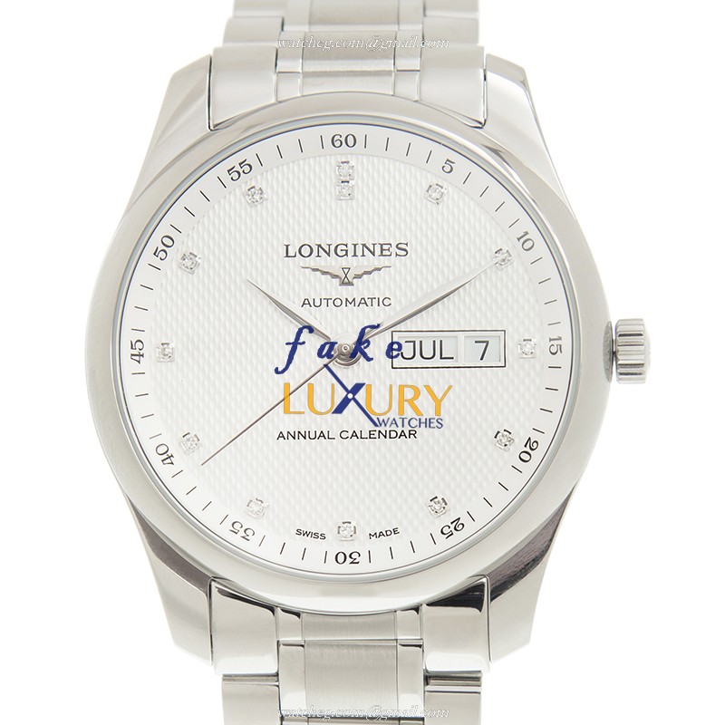 Longines L2.910.4.77.6 Master Collection Replica Watch, White Dial, Automatic, Steel Bracelet
