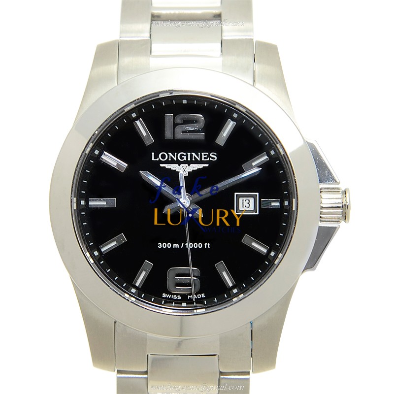 Longines L3.277.4.56.6 Quartz Stainless Steel Replica Watch, Automatic, Black Dial, Sapphire