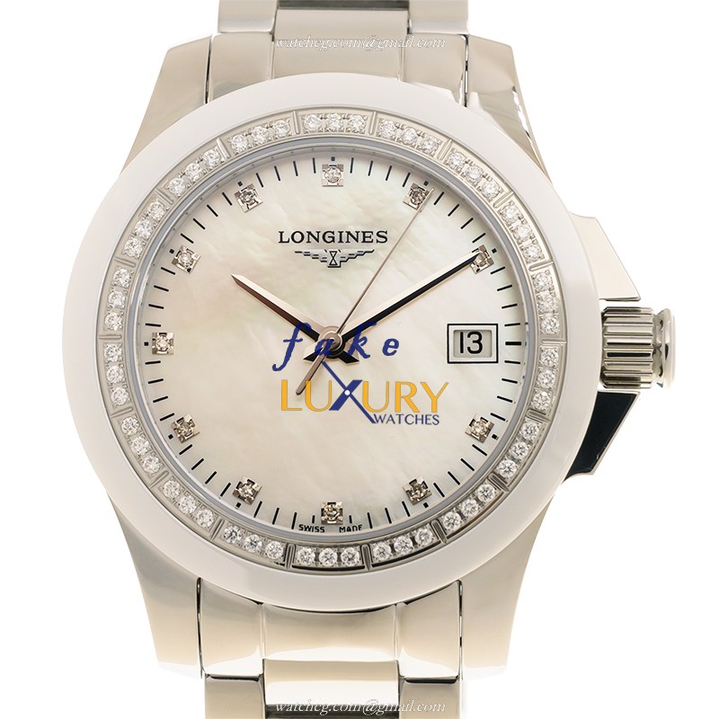 Longines L3.281.0.87.6 Quartz Stainless Steel & Diamond Bezel Replica Watch