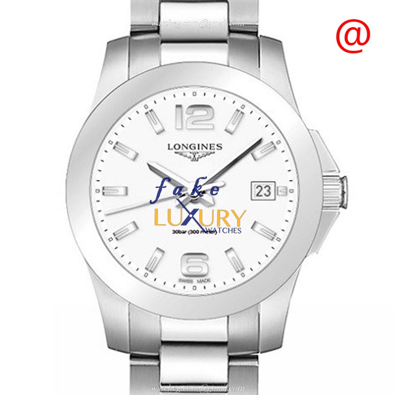 Longines Quartz Stainless Steel L3.377.4.16.6 Silver Dial Replica Watch - Luxury Replica Watch