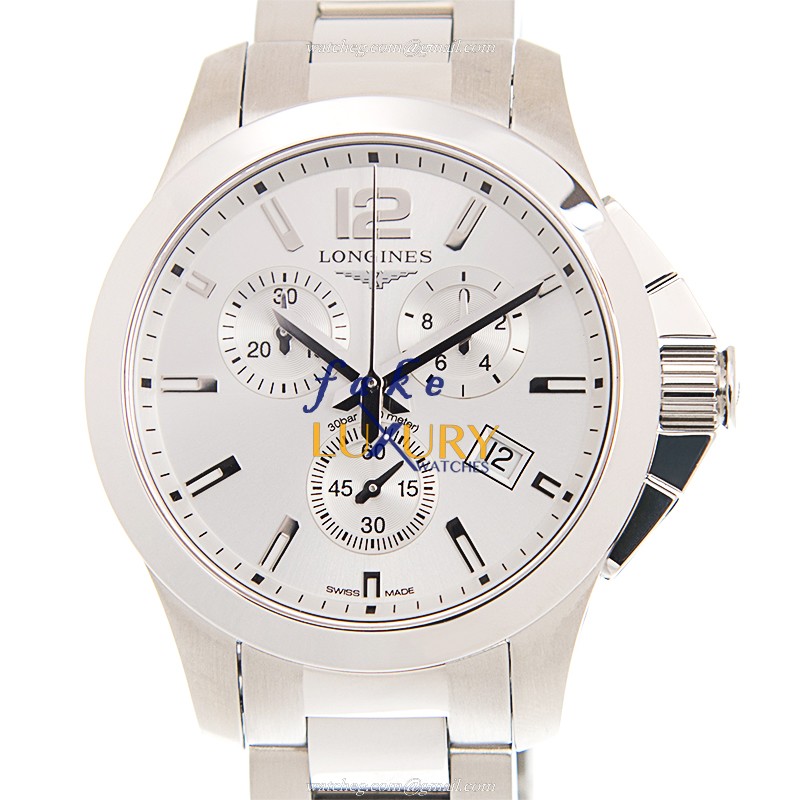 Longines L3.379.4.76.6 Replica Watch, Quartz, Silver Dial, Stainless Steel Case