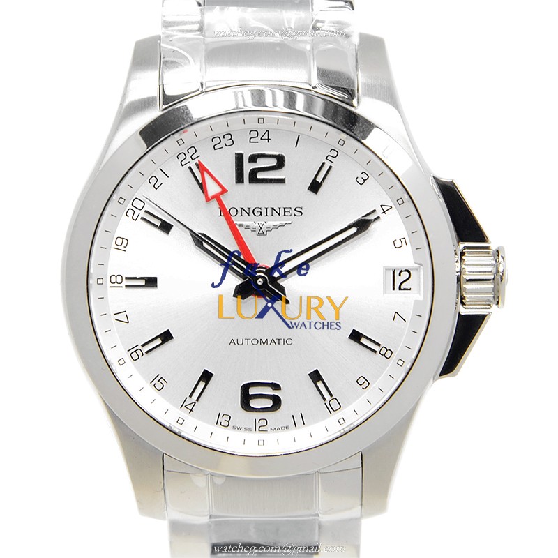 Longines L3.687.4.76.6 CONQUEST Automatic Replica Watch - Stainless Steel Case & Silver Dial