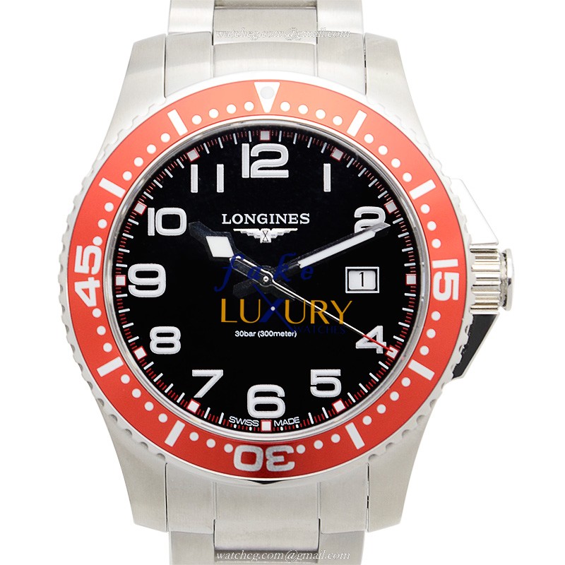 Longines L3.688.4.59.6 Replica Watch, Black Dial, Silver Steel Bracelet, Quartz Movement