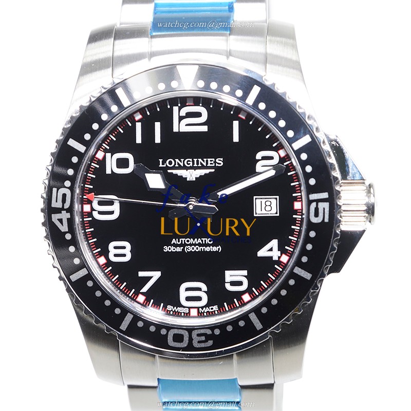 Longines L3.695.4.53.6 Replica Watch, Black Dial, Steel Case, Automatic Movement