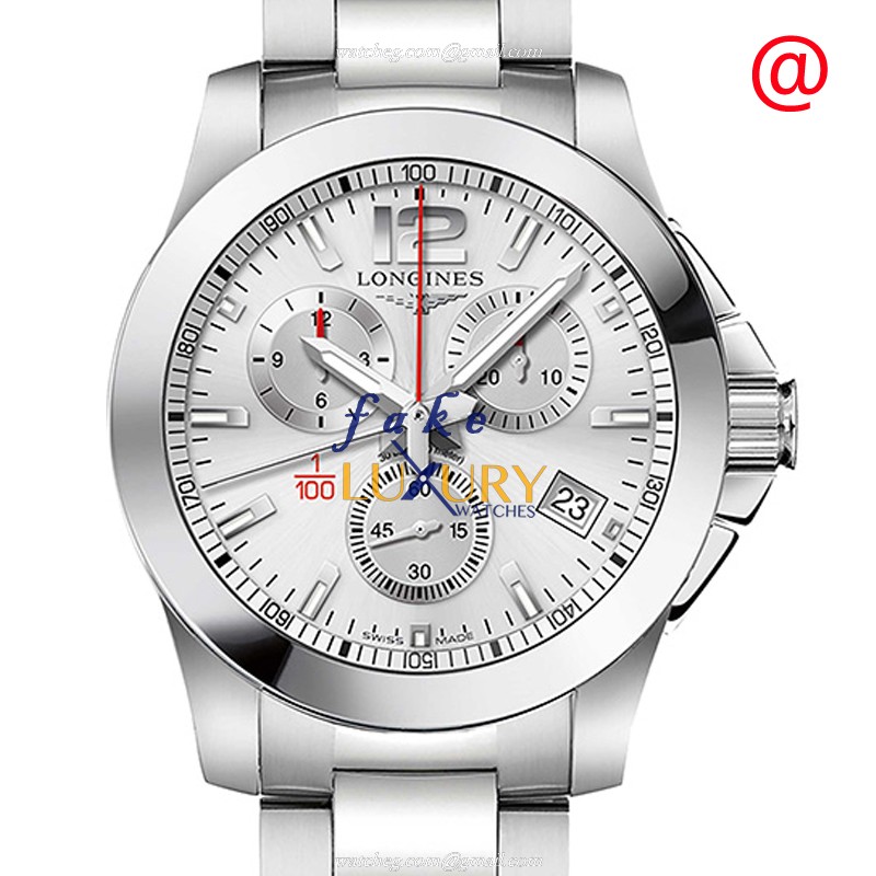 Longines L3.700.4.76.6 Replica Watch, Silver Dial, Steel Case, Quartz Movement