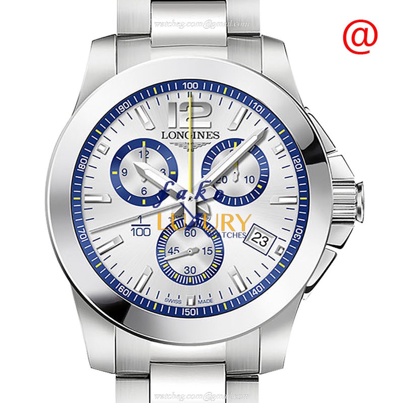 Longines L3.700.4.78.6 Replica Watch Quartz Movement Silver Dial Stainless Steel Bracelet 41mm