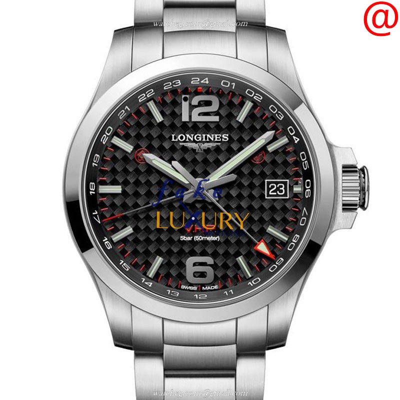 Longines L3.718.4.66.6 Conquest Quartz Black Dial Stainless Steel | Automatic | Replica Watch