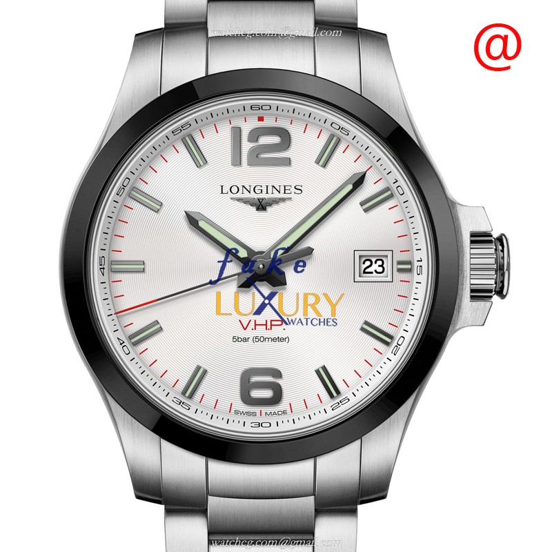 Longines L3.719.4.76.6 Quartz Replica | Steel Case | White Dial | Silver Strap Watch