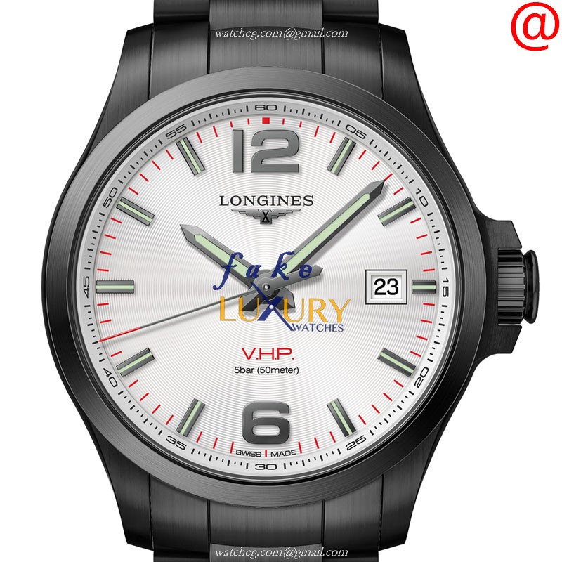 Longines L3.726.2.76.6 Conquest Replica Watch With Quartz Movement Silver Dial Sapphire Crystal