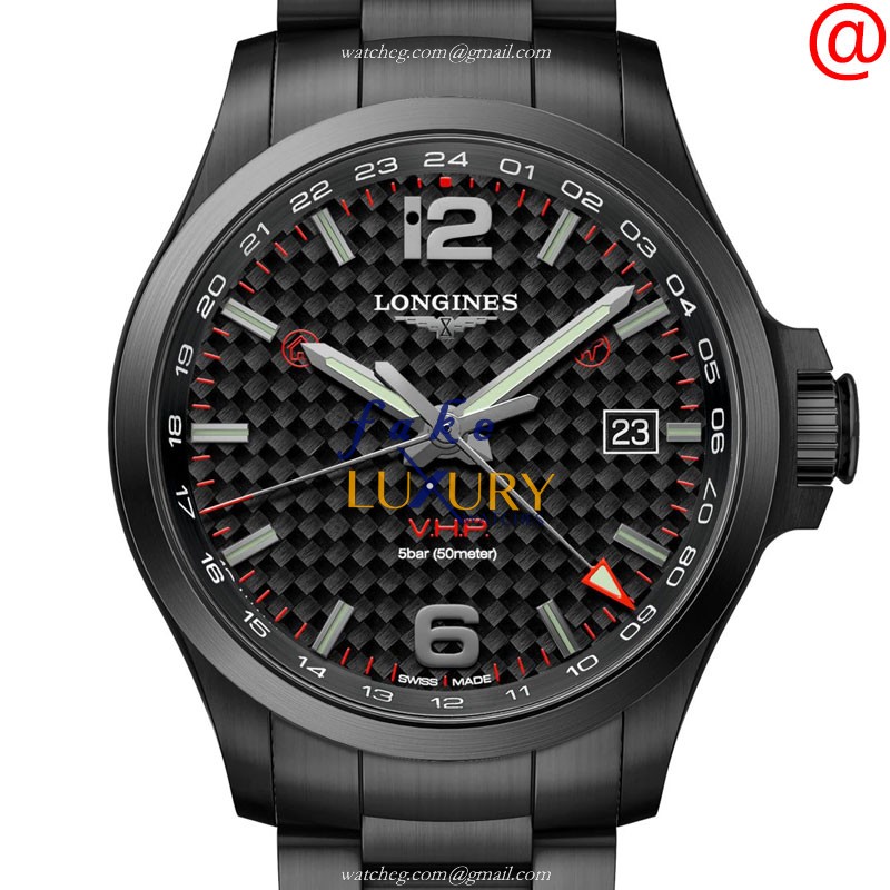 Longines L3.728.2.66.6 CONQUEST | Quartz | Stainless Steel | Black Dial Replica Watch