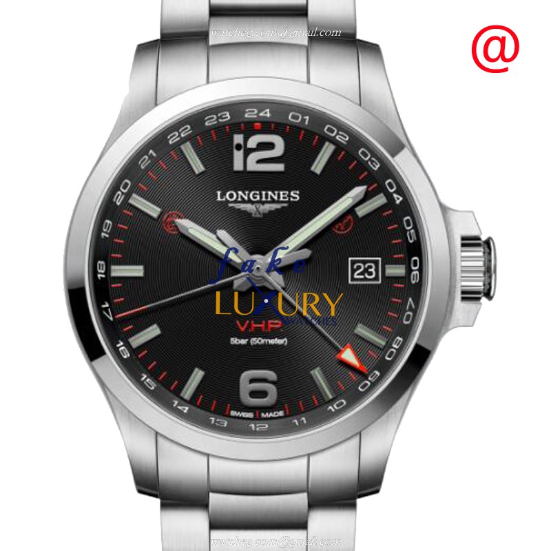 Longines L3.728.4.56.6 CONQUEST - Replica Watch - Quartz - Black Dial - Steel