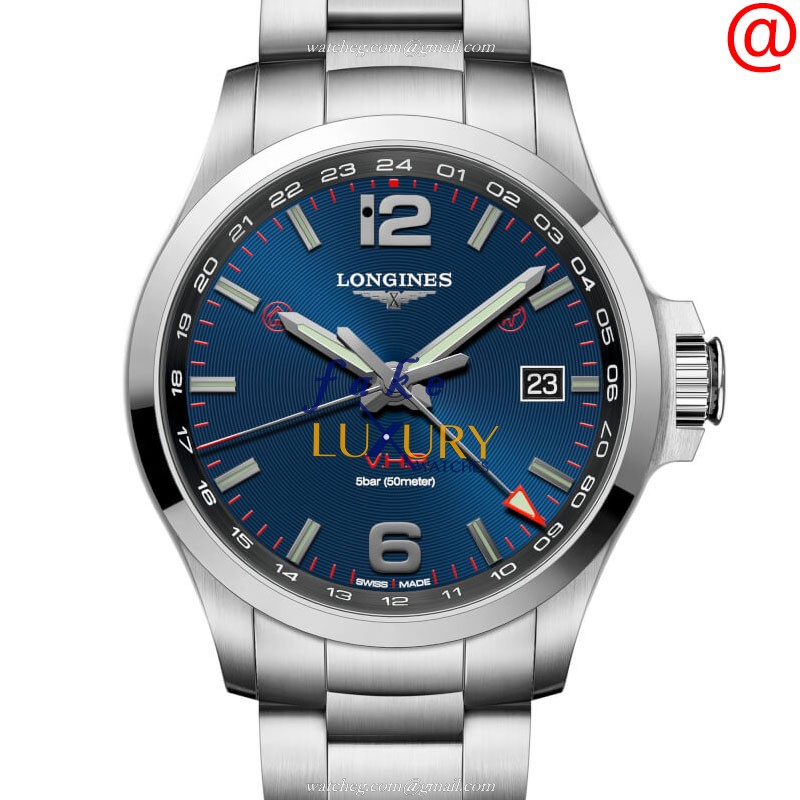 Longines L3.728.4.96.6 Replica Watch, Blue Dial, Steel Case, Quartz Movement