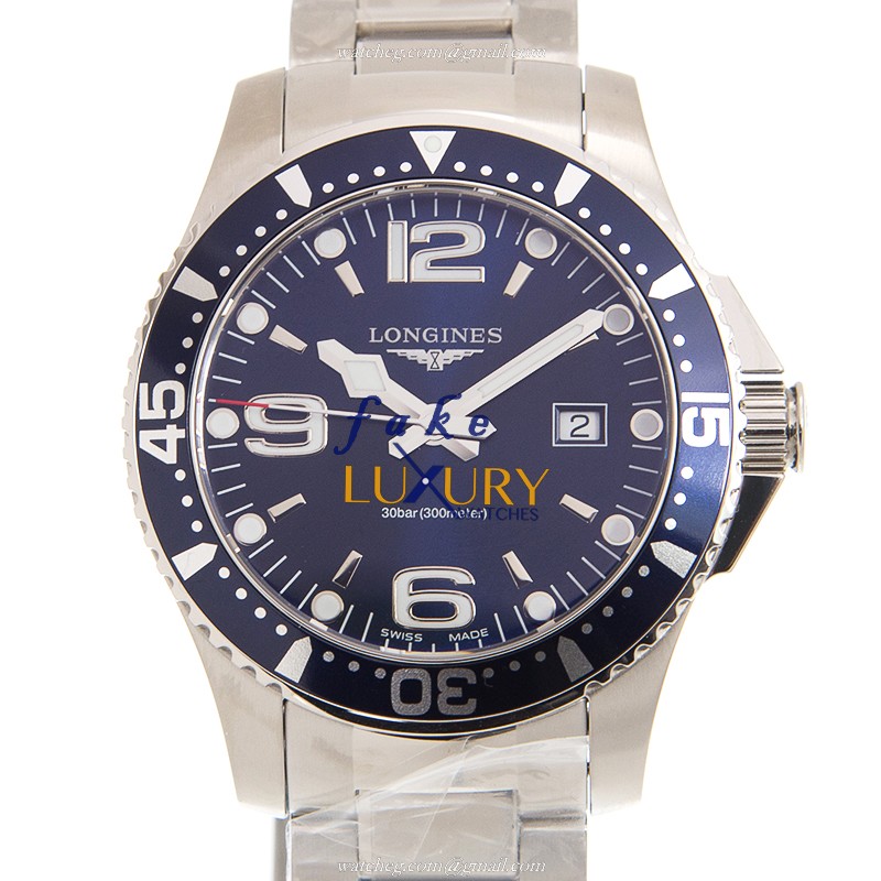 Longines L3.730.4.96.6 Conquest Quartz Blue Dial Stainless Steel Replica Watch