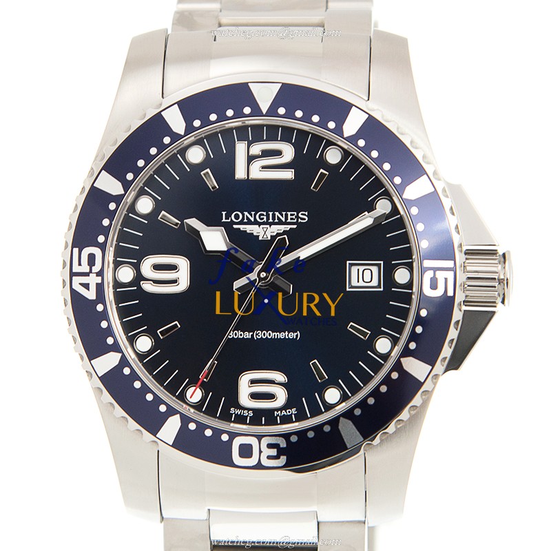 Longines L3.740.4.96.6 Replica Watch - CONQUEST Quartz - Blue Dial - Steel Bracelet