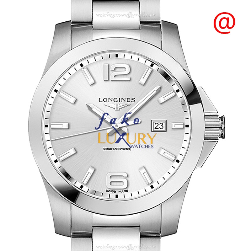 Longines L3.760.4.76.6 Replica Watch, Quartz Movement, Silver Dial, Steel Bracelet