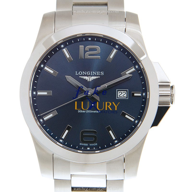 Longines L3.760.4.96.6 Quartz Stainless Steel Replica Watch, Blue Dial, Silver Strap