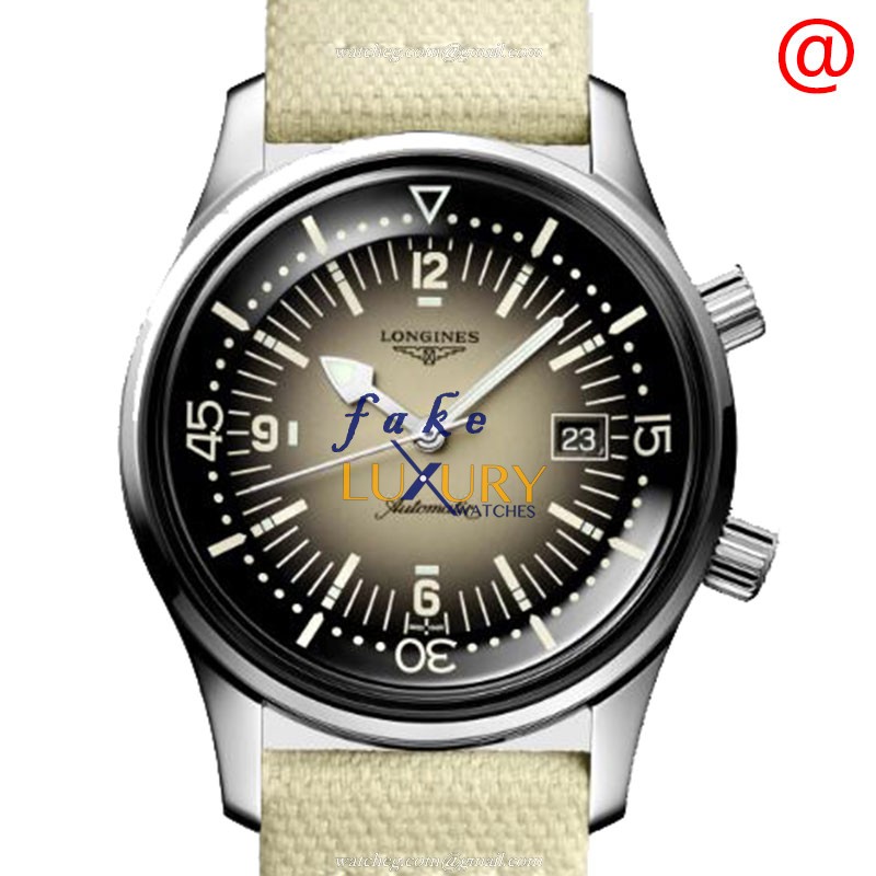 Longines L3.774.4.30.2 Replica Watch, Automatic, Brown Dial, Steel Case, Fabric Strap
