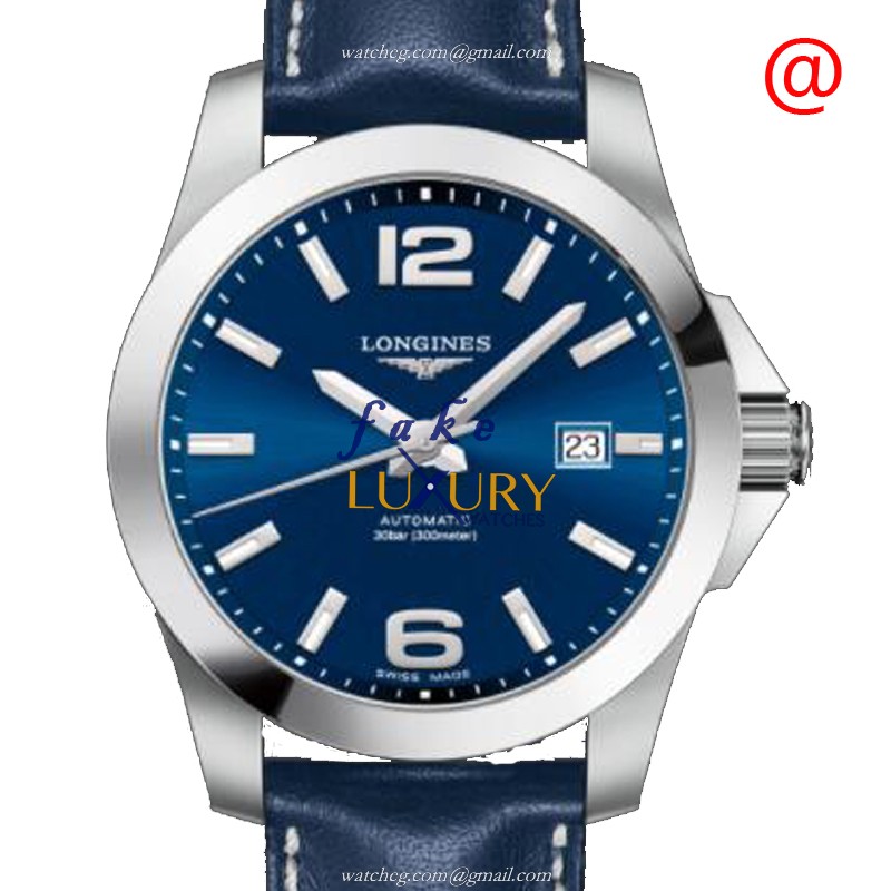 Longines L3.777.4.99.0 Conquest Replica Watch, Blue Dial, Automatic Movement, Steel Case