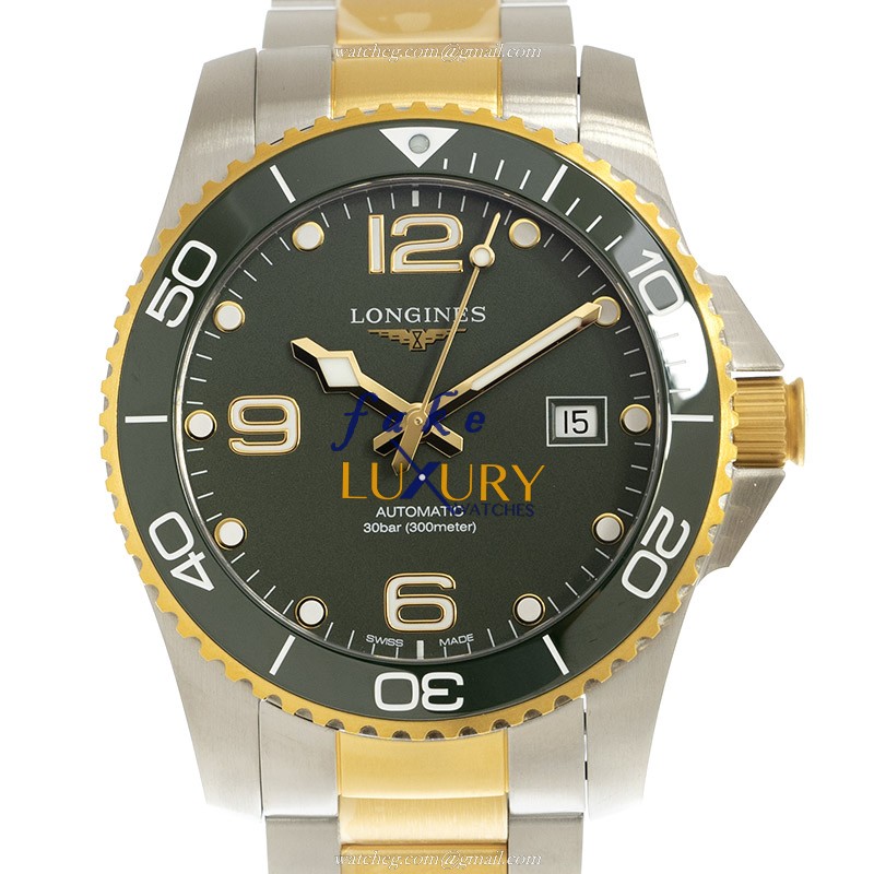 L3.781.3.06.7 - Longines Conquest Replica Watch Automatic Green Dial Ceramic Steel - Luxury Replica Watch