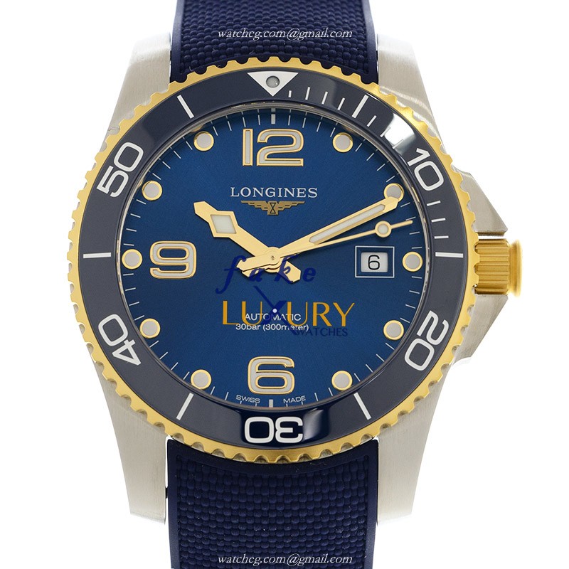 Longines L3.781.3.96.9 Conquest Automatic Blue Dial Stainless Steel Rubber Replica Watch
