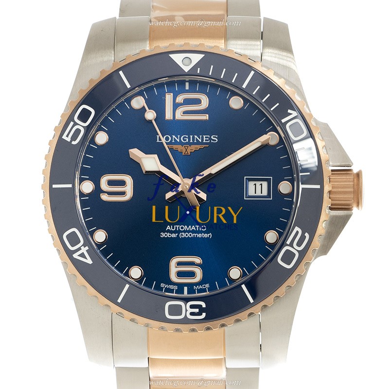 Longines L3.781.3.98.7 CONQUEST Auto 18kt Rose Gold & Steel Replica Watch, Swiss Movement - Luxury Replica Watch