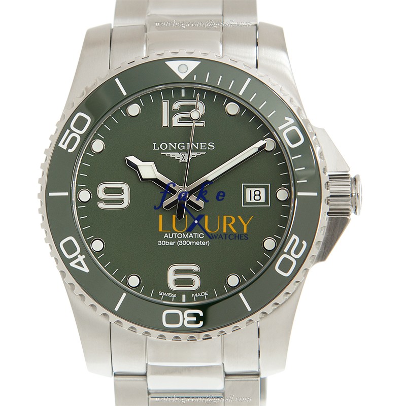 Longines Conquest L3.781.4.06.6 - Replica Watch - Automatic - Green Dial - Ceramic & Steel Case - Luxury Replica Watch