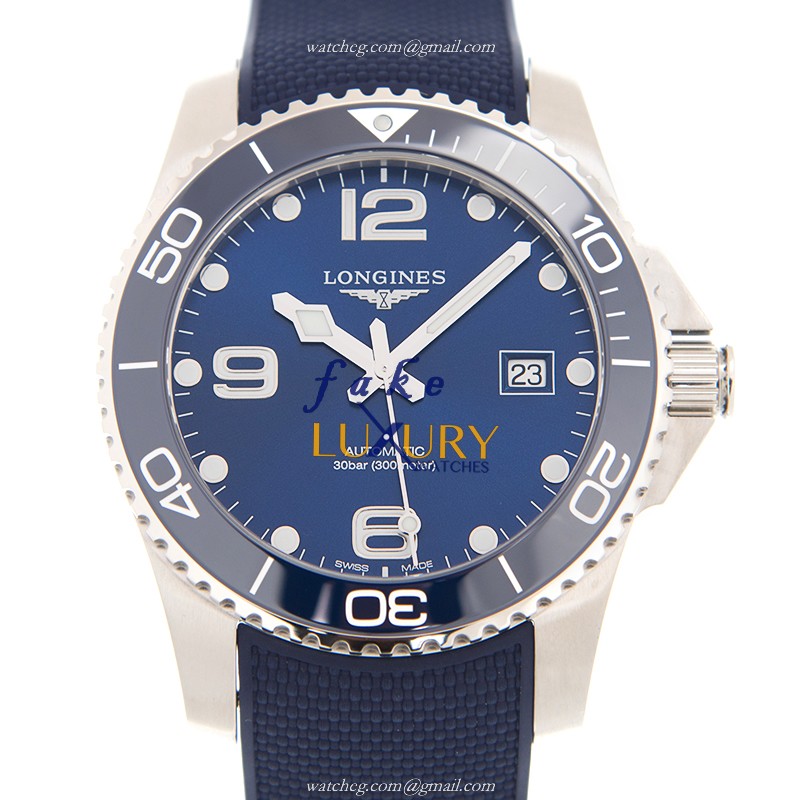Longines L3.781.4.96.9 Conquest Replica Watch, Blue Dial, Ceramic Steel Case, Automatic