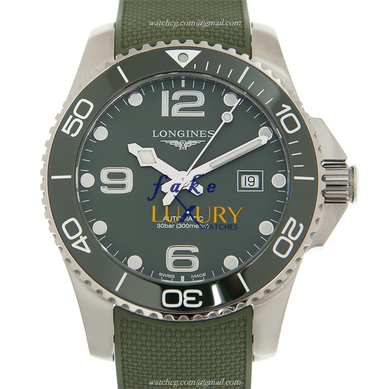 Longines L3.782.4.06.9 Replica Watch, Automatic Movement, Green Dial, Ceramic & Steel Case