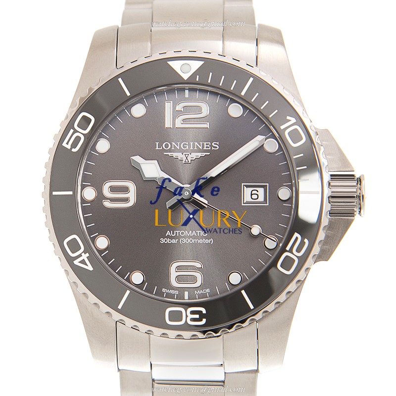 Longines L3.782.4.76.6 Conquest Replica Watch - Automatic - Steel Case - Gray Dial - Silver Bracelet - Luxury Replica Watch