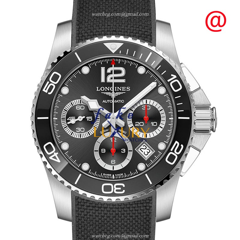 Longines L3.783.4.56.9 Conquest Replica Watch Gray Dial Steel Case Rubber Strap Automatic