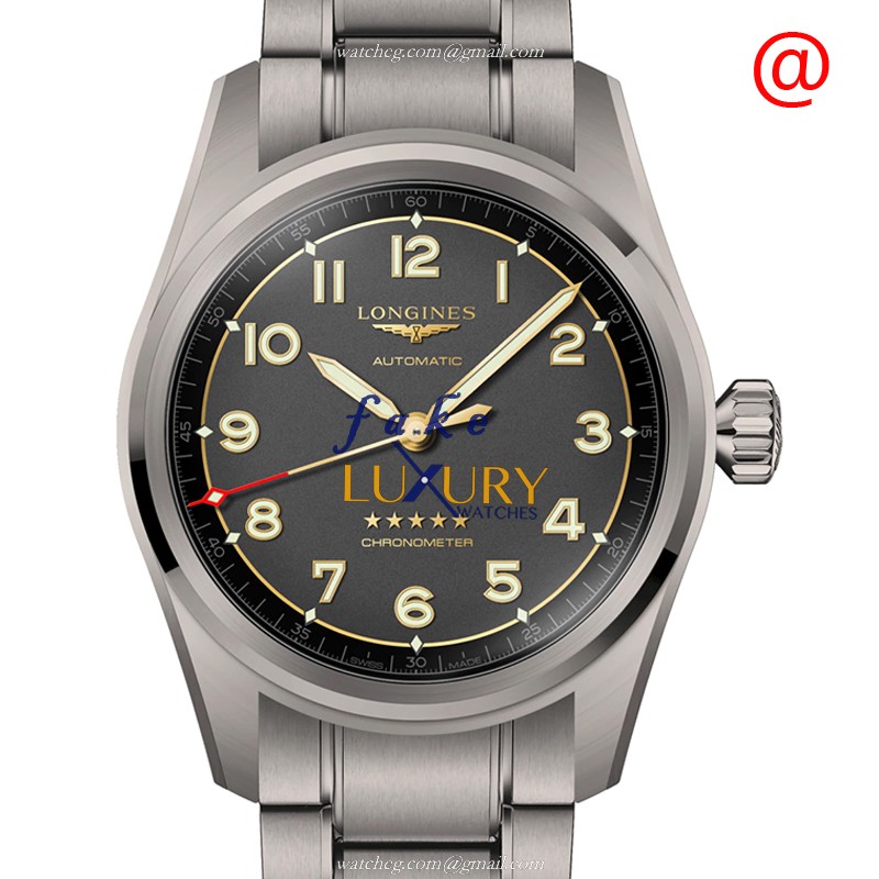 Longines L3.810.1.53.6 Automatic Titanium Replica Watch - Gray Dial, Silver Strap - L888.4 Caliber - Luxury Replica Watch