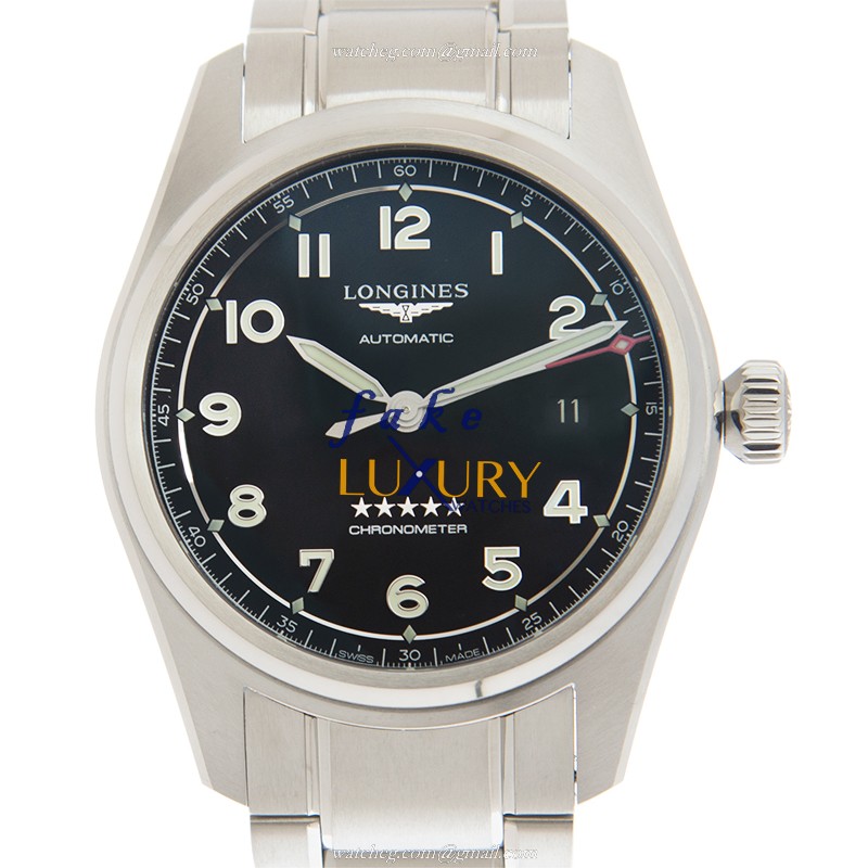 Longines L3.810.4.53.9 SPIRIT Automatic - Black Dial - Stainless Steel Case Replica Watch
