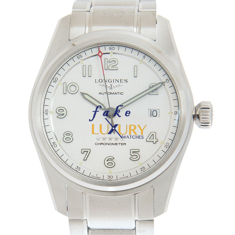 Longines L3.810.4.73.6 Spirit Replica Watch, Automatic, Silver Dial, Steel Bracelet 40mm