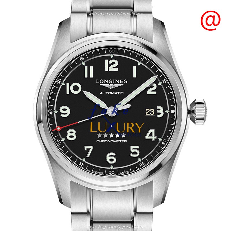 Longines L3.811.4.53.9 Replica Watch, Automatic Movement, Stainless Steel Case, Black Dial, Silver