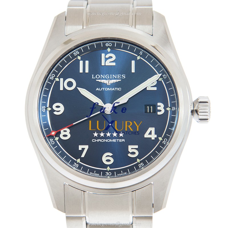 Longines L3.811.4.93.6 Spirit Replica Watch, Blue Dial, Steel Bracelet, Automatic Movement