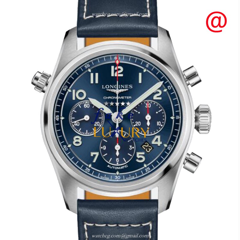 Longines L3.820.4.93.0 - Replica Watch - Blue Dial - Automatic - Steel Case - Leather Strap