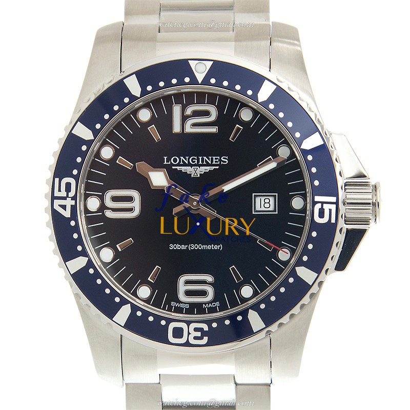 Longines L3.840.4.96.6 Conquest Replica Watch, Blue Dial, Quartz Movement, Steel Bracelet