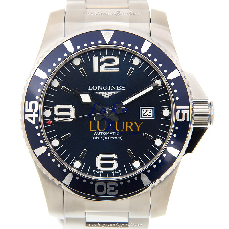 Longines L3.841.4.96.6 Replica Watch, Automatic Movement, Blue Dial, Steel Bracelet