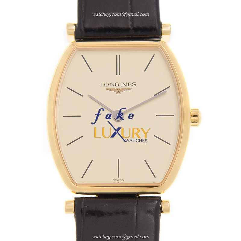 Longines L4.205.2.32.2 Quartz 18kt Yellow Gold Replica Watch, Automatic, Silver Dial, Steel Case - Luxury Replica Watch
