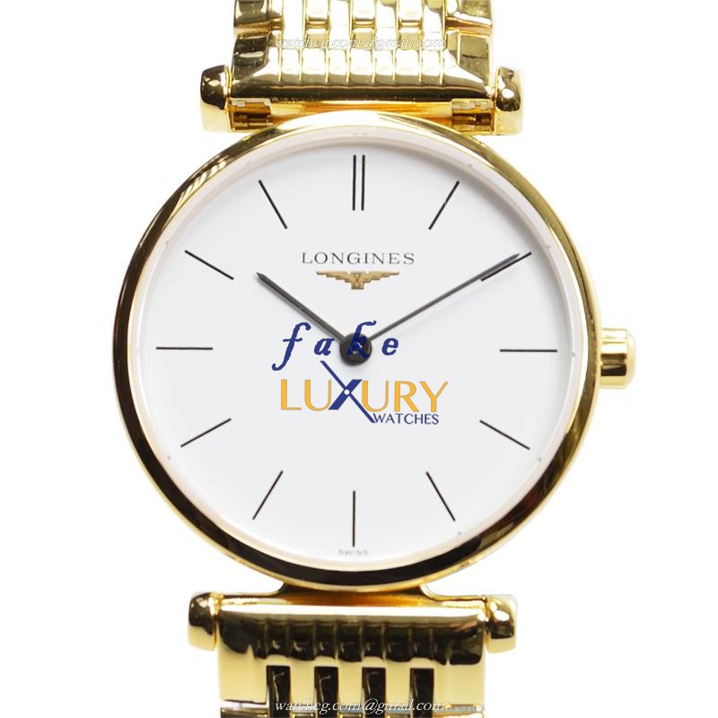 Longines L4.209.2.12.8 La Grande - Replica Watch - 33mm Quartz - 18kt Yellow Gold - White Dial
