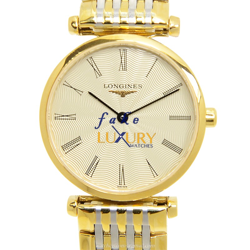 Longines L4.209.2.41.7 La Grande Quartz PVD Gold Dial Replica Watch