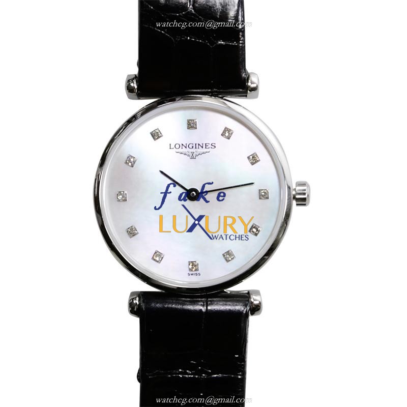 Longines L4.209.4.87.2 La Grande Replica Watch, 24mm Quartz, Silver White Mother of Pearl Dial - Luxury Replica Watch