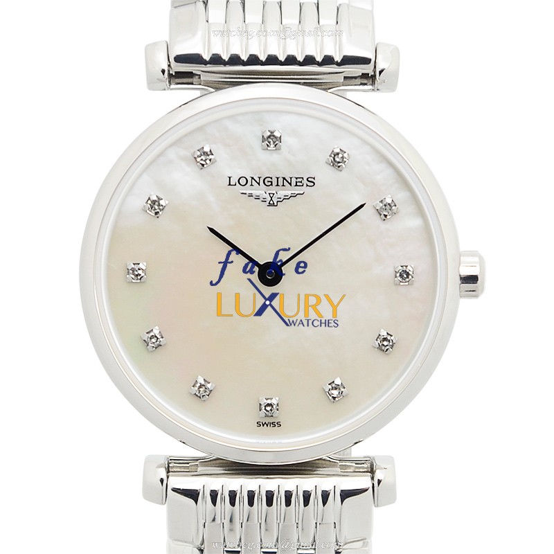 Longines L4.209.4.87.6 La Grande Quartz Stainless Steel Silvery White Dial Replica Watch