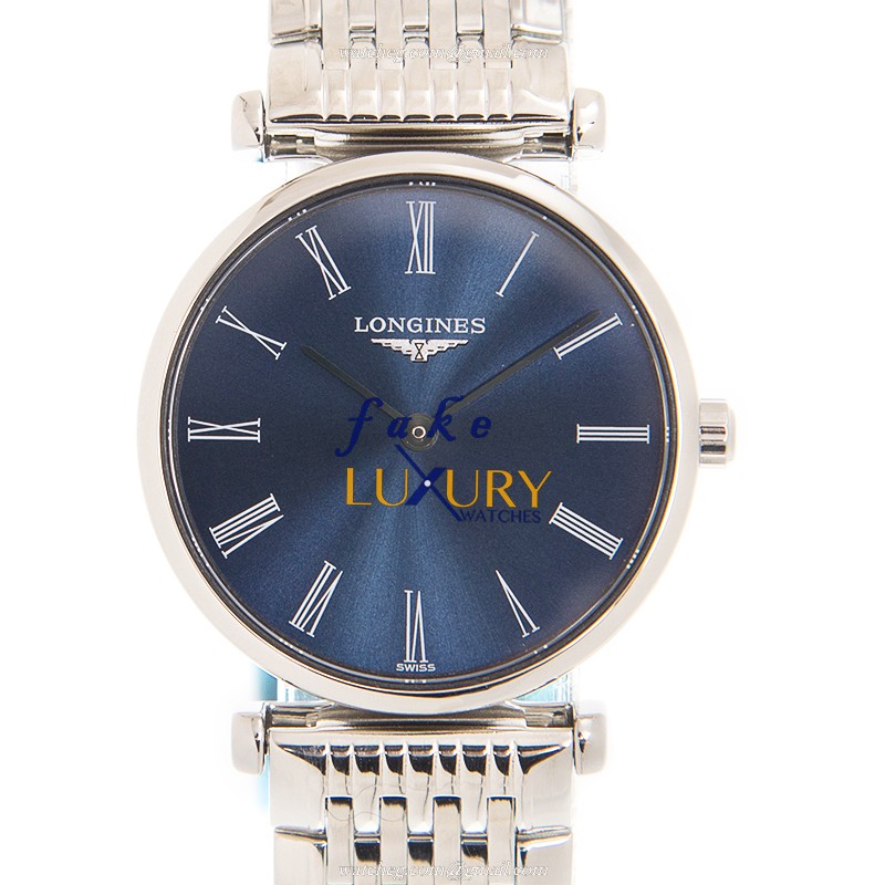 Longines L4.209.4.94.6 Quartz Stainless Steel Replica Watch, Blue Dial, Silver Strap